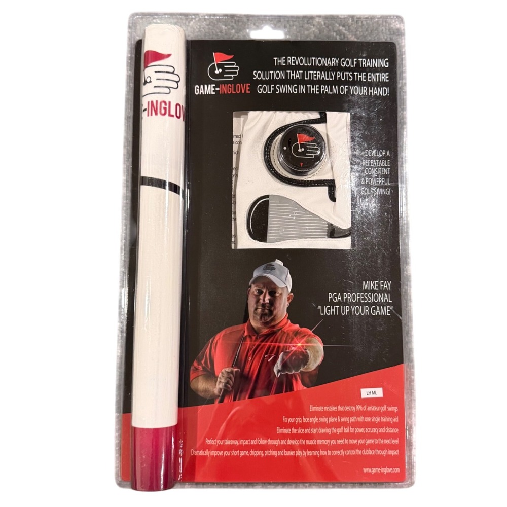Game In Glove Golf Training Aid System Laser Path Guide DVD Glove Shaft Grip